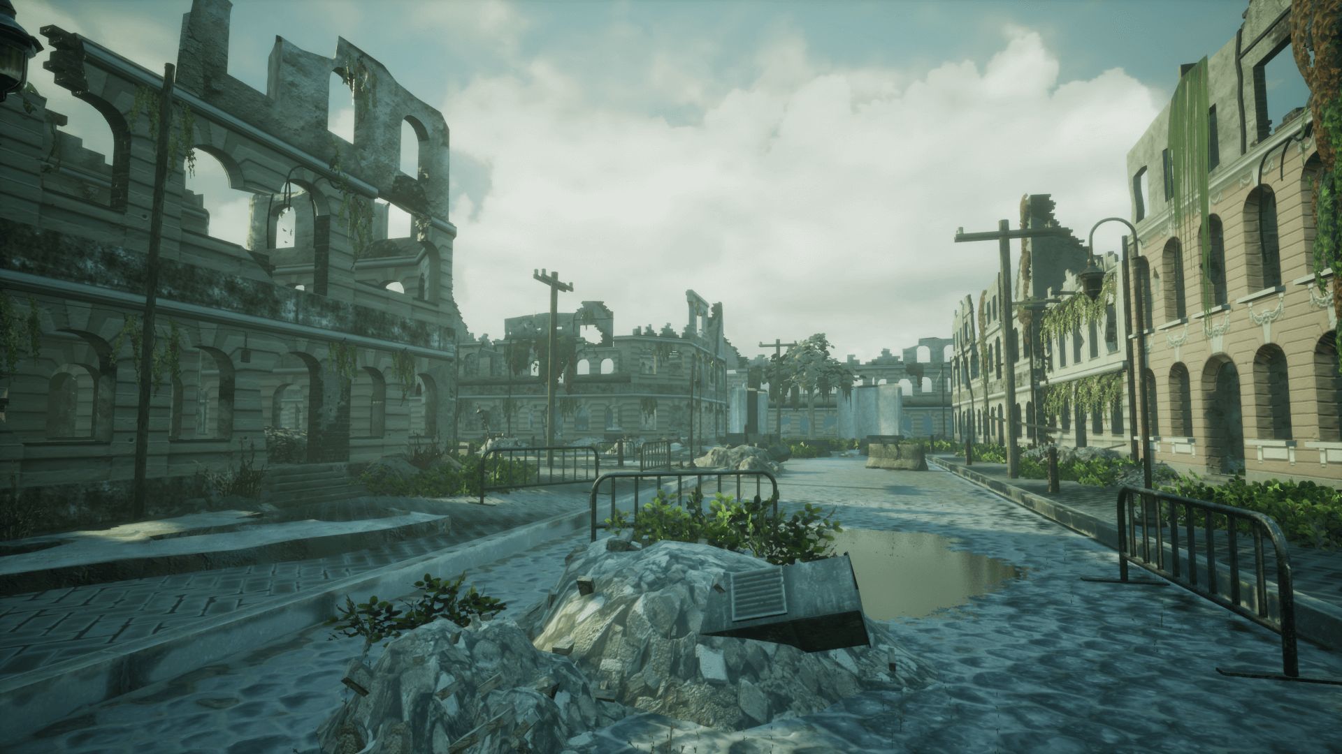 Ruined City Unreal Engine  Low-poly 3D model_11