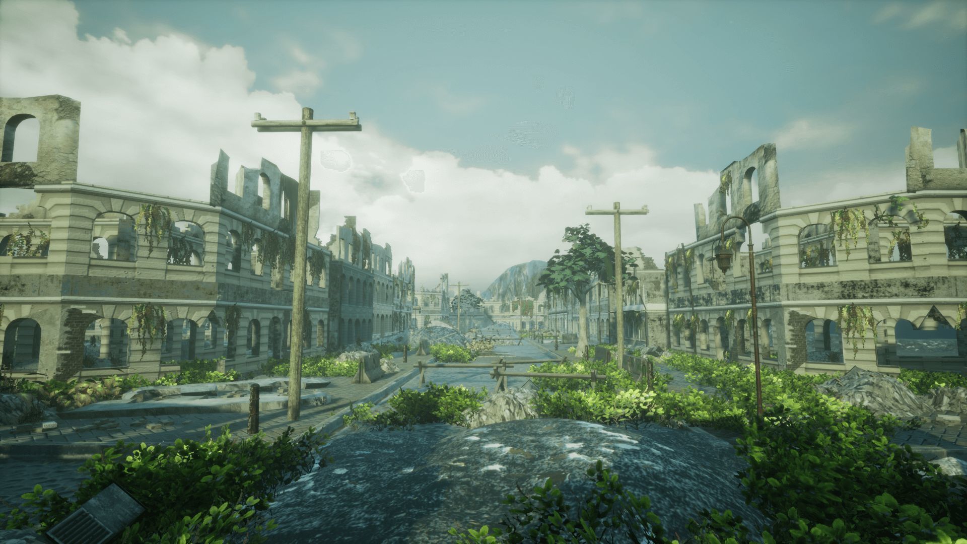 Ruined City Unreal Engine  Low-poly 3D model_4