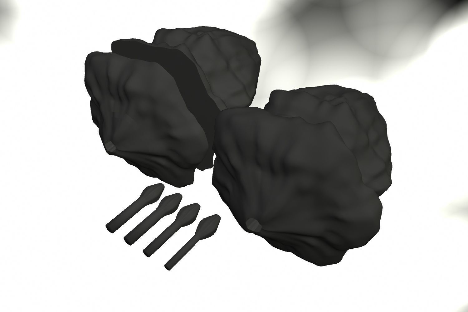 Smoke plumes for model cannon artillery or tanks 3D model_5