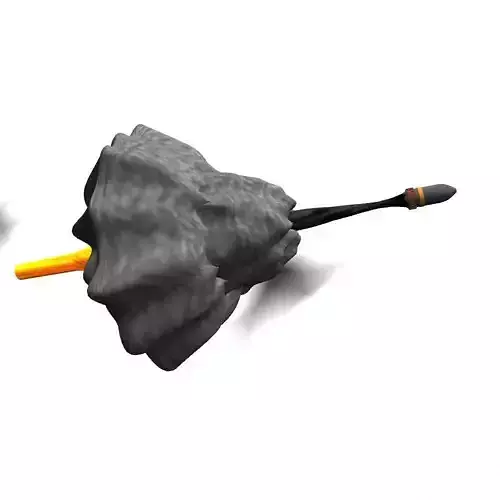 Smoke plumes for model cannon artillery or tanks 3D model