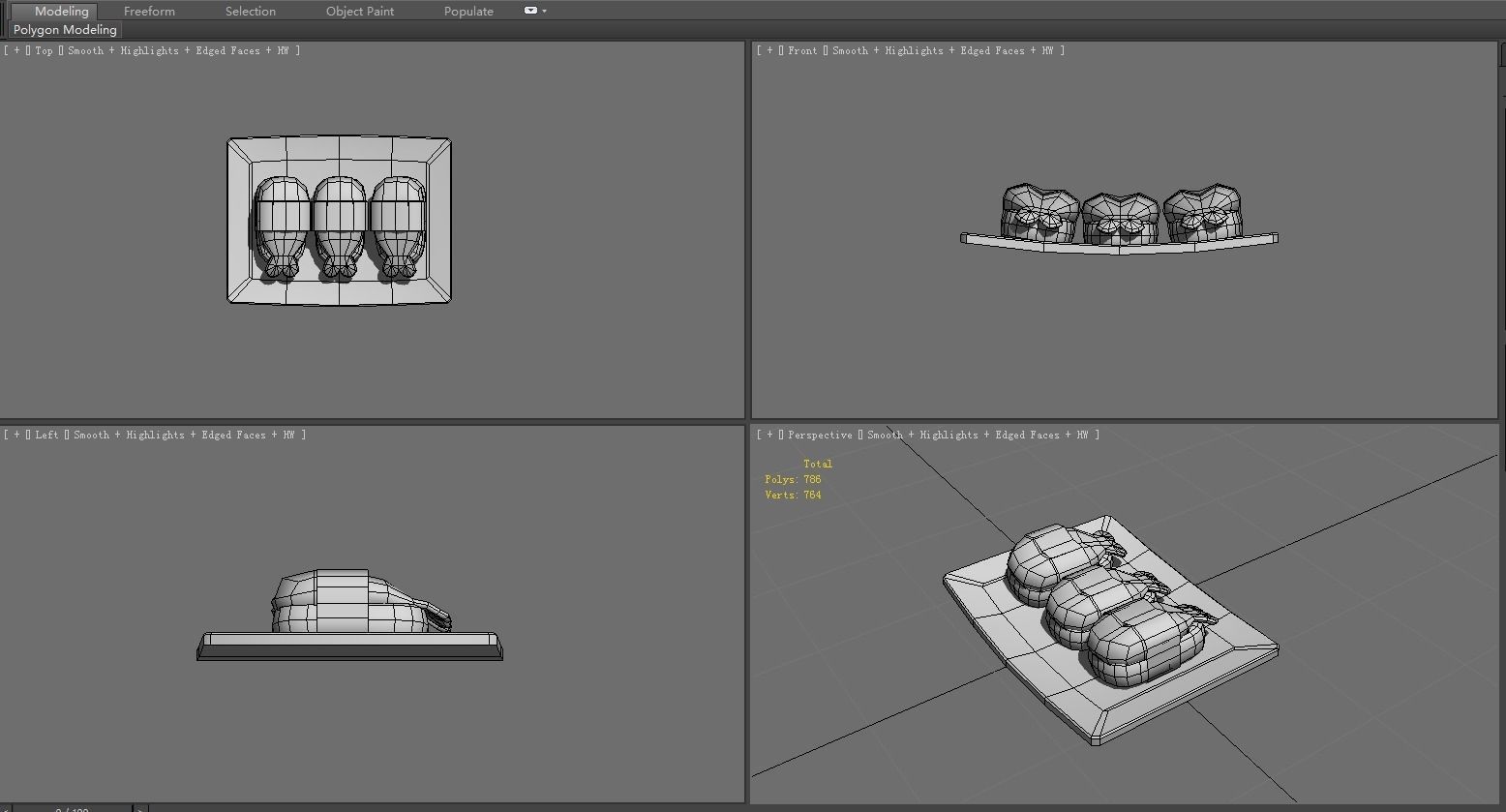 Cartoon sushi Low-poly 3D model_7