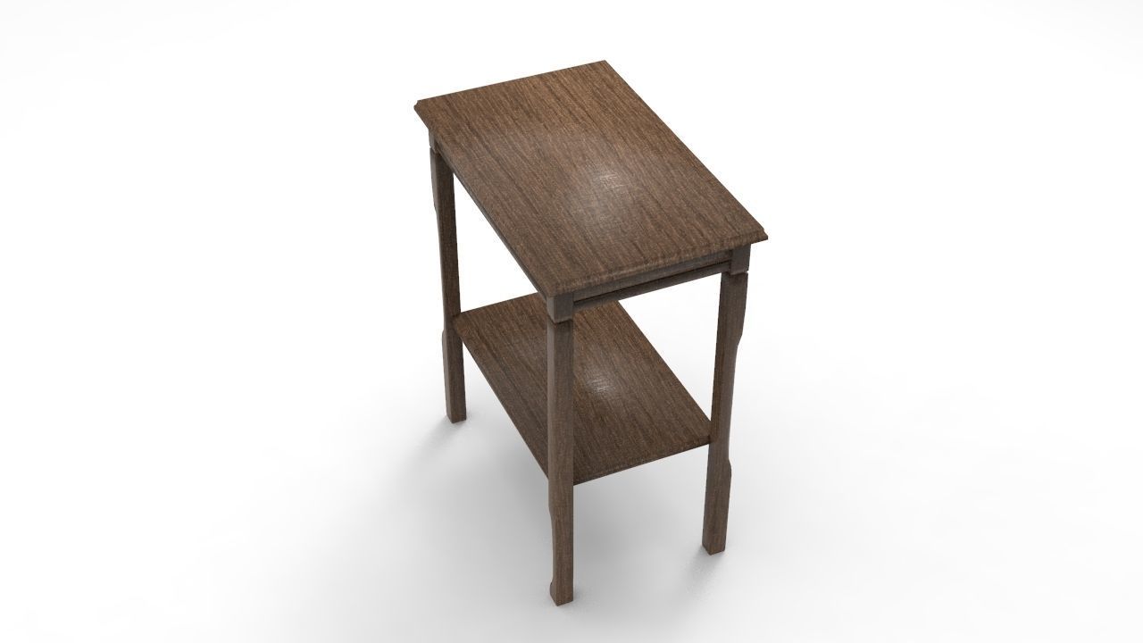 Coffe Table Low-poly 3D model_2