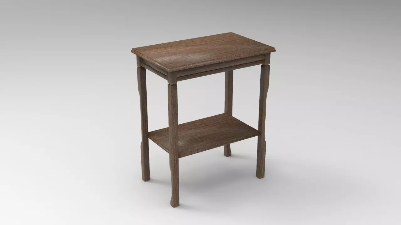 Coffe Table Low-poly 3D model_0