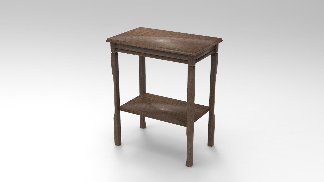 Coffe Table Low-poly 3D model_1