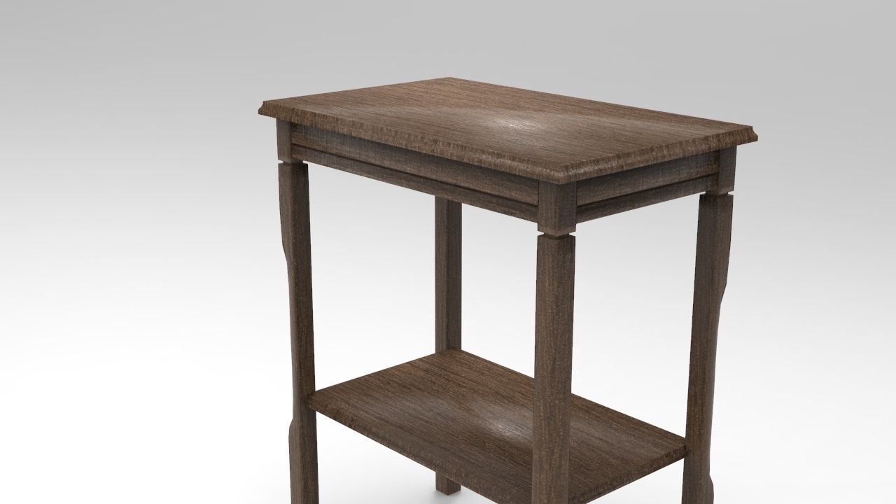 Coffe Table Low-poly 3D model_4