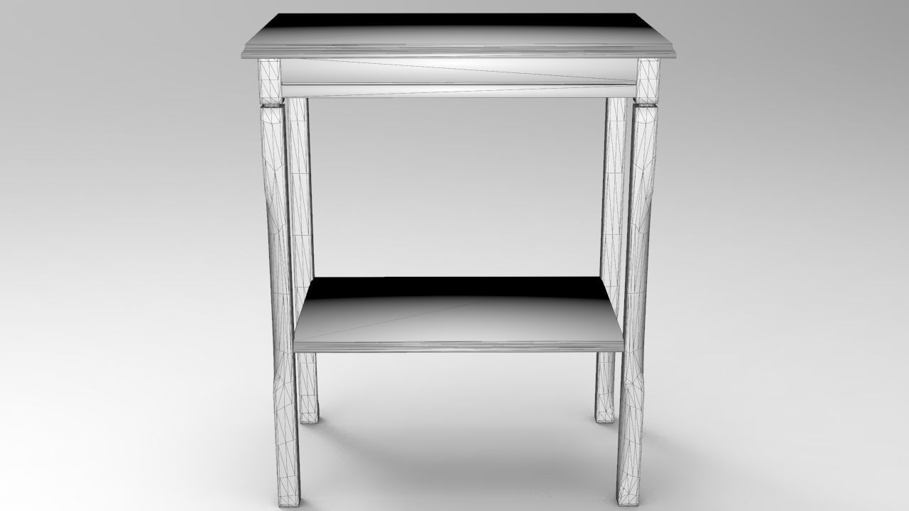 Coffe Table Low-poly 3D model_6