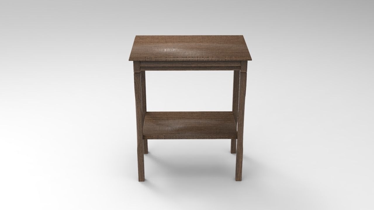 Coffe Table Low-poly 3D model_3