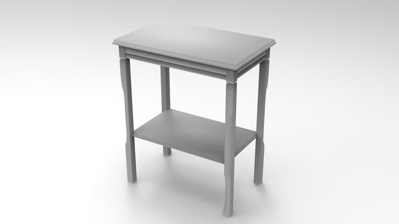 Coffe Table Low-poly 3D model_8