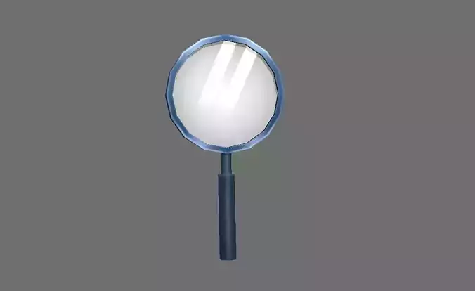 Cartoon magnifying glass
