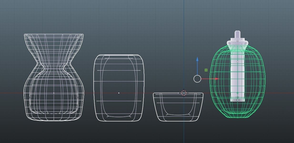 Set of Pots and a Baghdad battery 3D model_2