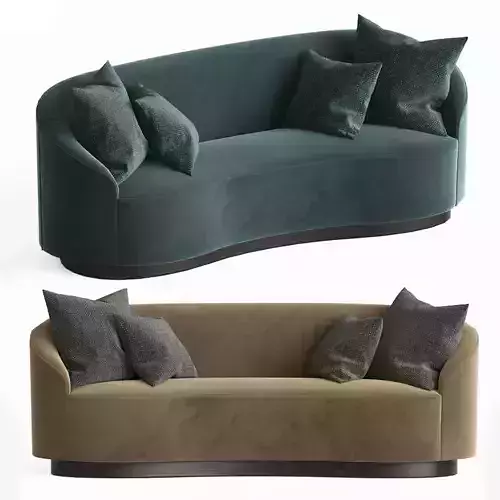 Petite Curved Sofa 3D model