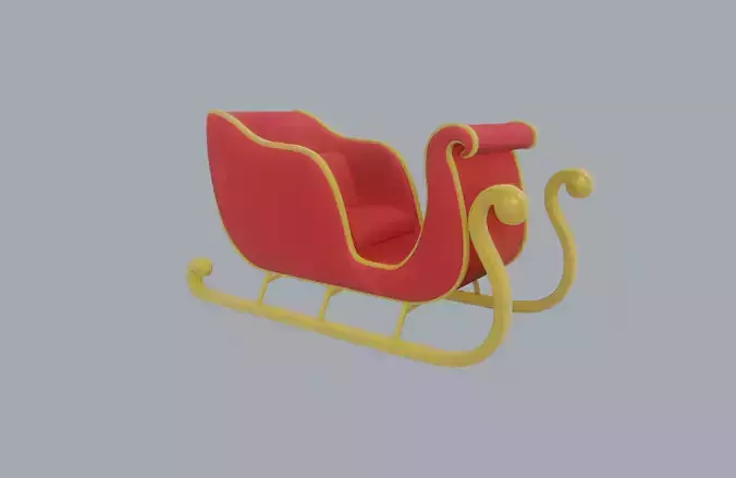 Santa Claus Sleigh 3D model