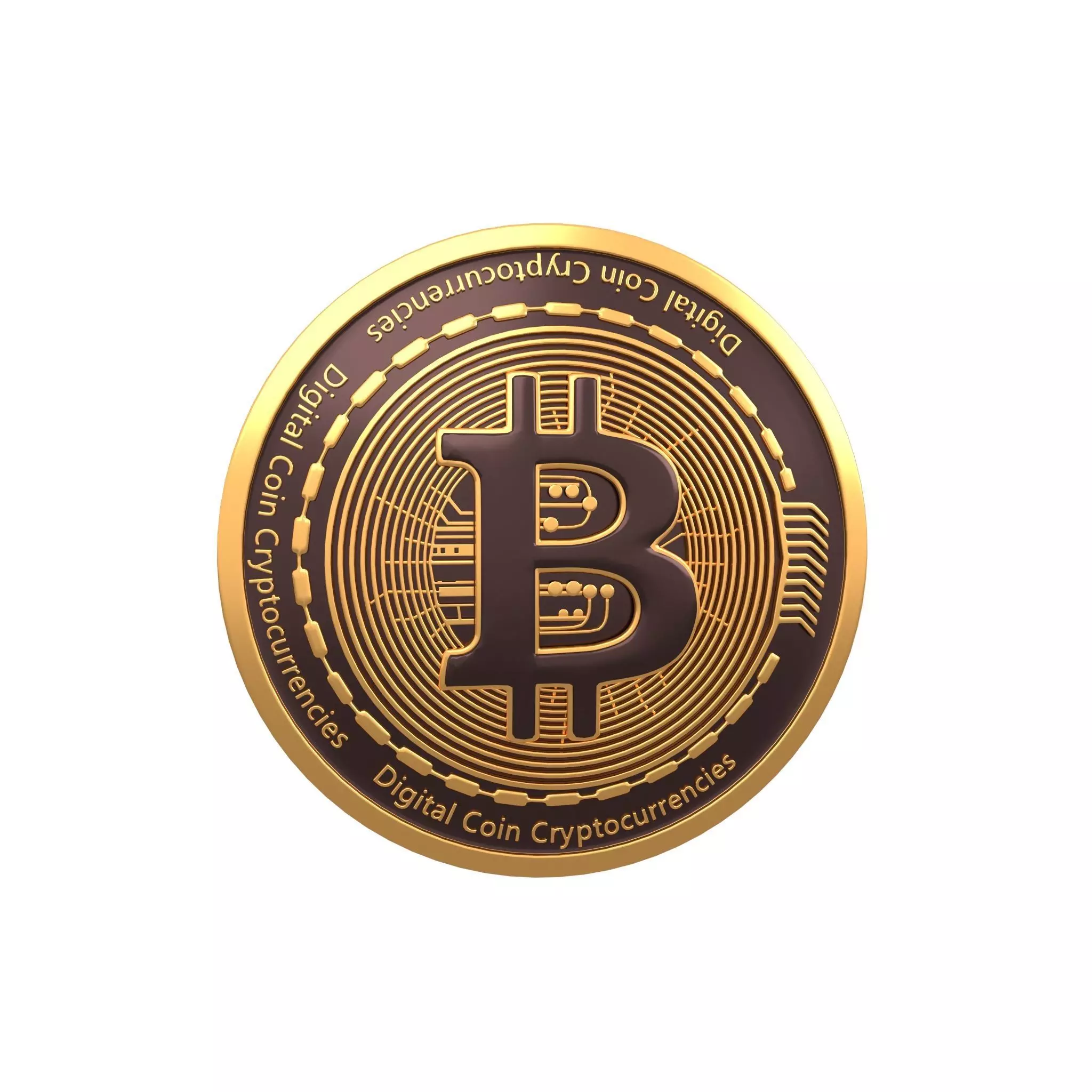 Bitcoin v2 001 Low-poly 3D model