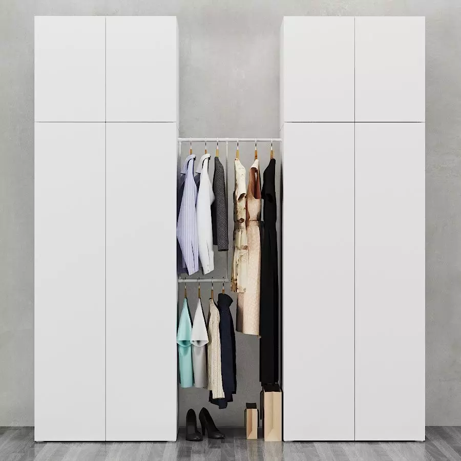 IKEA Combination Wardrobe OPHUS 3D model_0