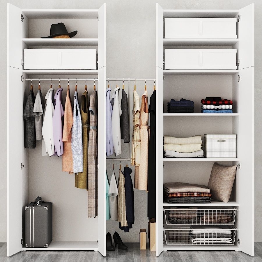 IKEA Combination Wardrobe OPHUS 3D model_1