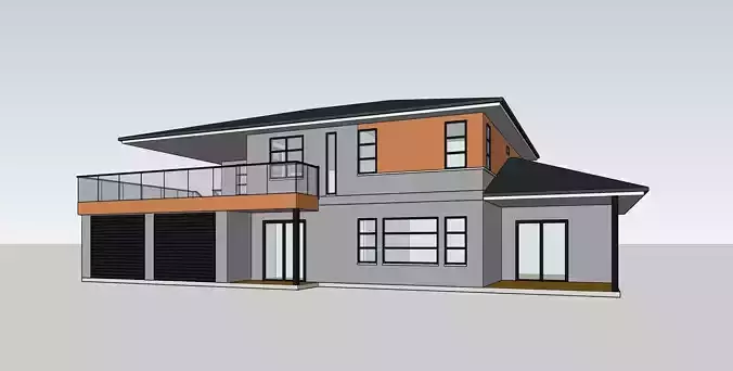 Typical Modern American House Architecture