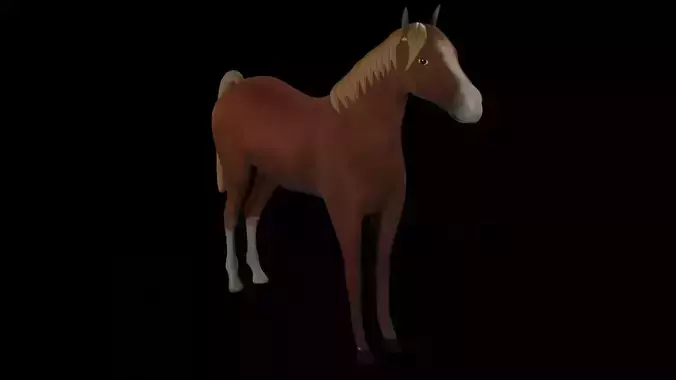 Horse 3D model Free low-poly 3D model