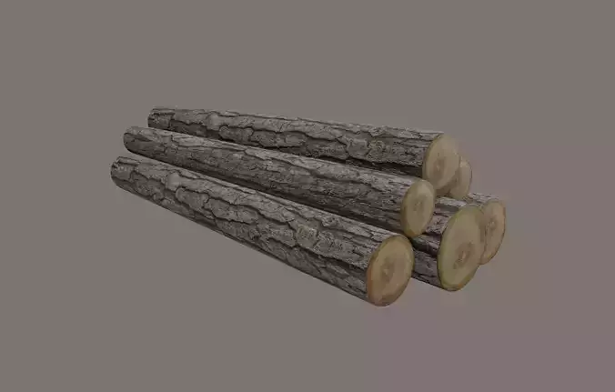 Logs model Low-poly 3D model