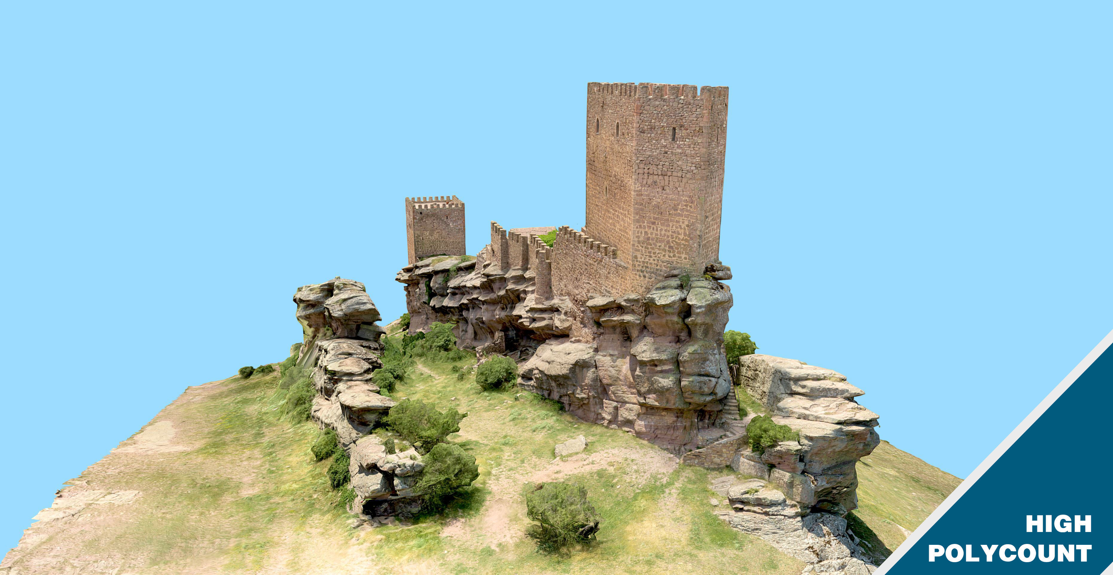 Game of Thrones Tower of Joy Castle - High Poly 3D model_2