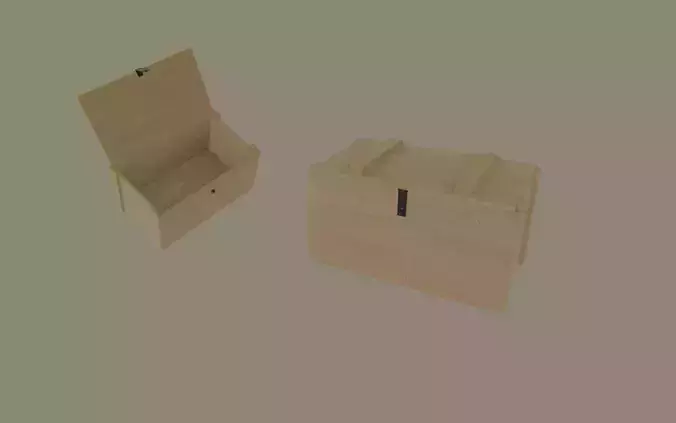 Military Ammo Crate Low-poly 3D model