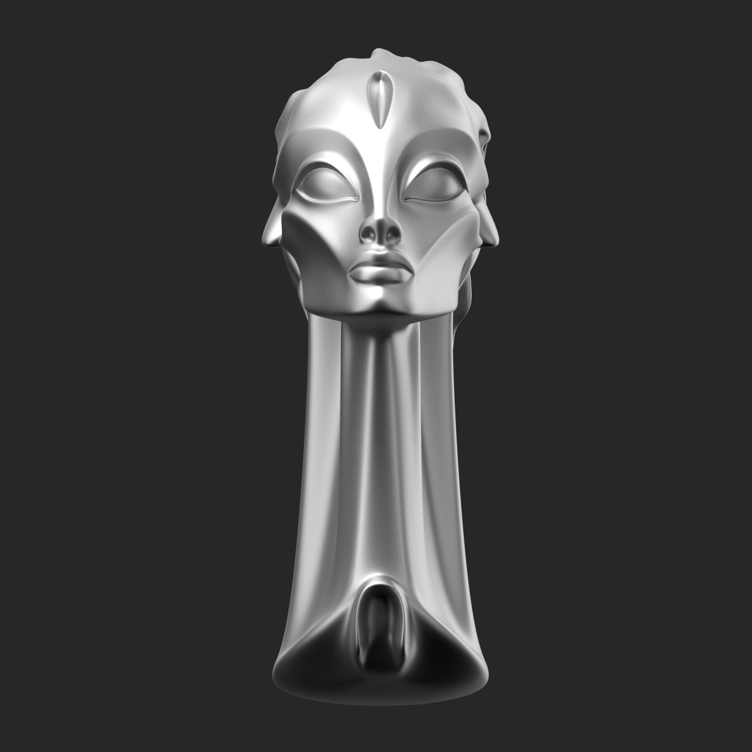 Alien lady Giger replica 3D print model_3