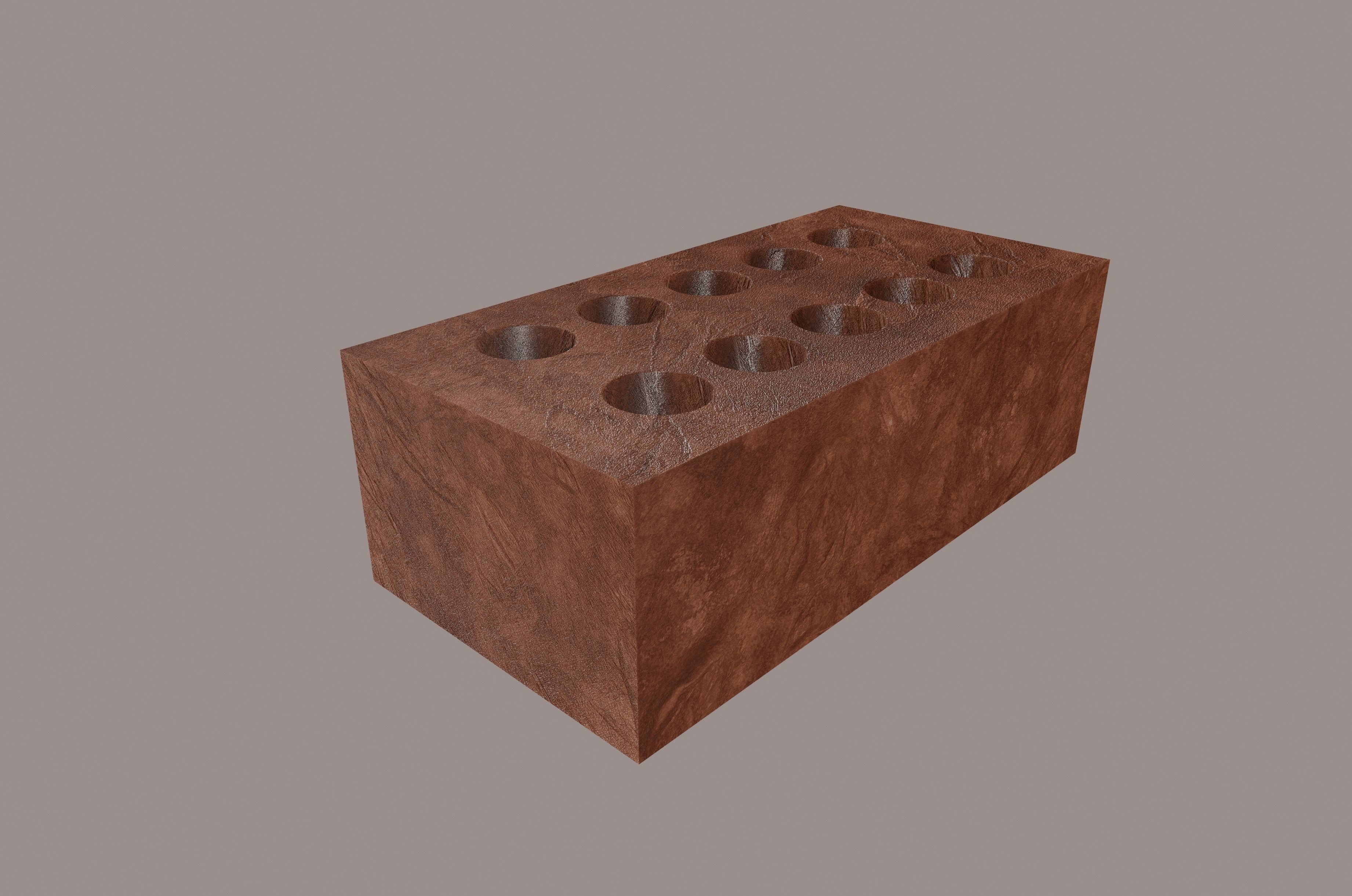 Brick Low-poly 3D model_2