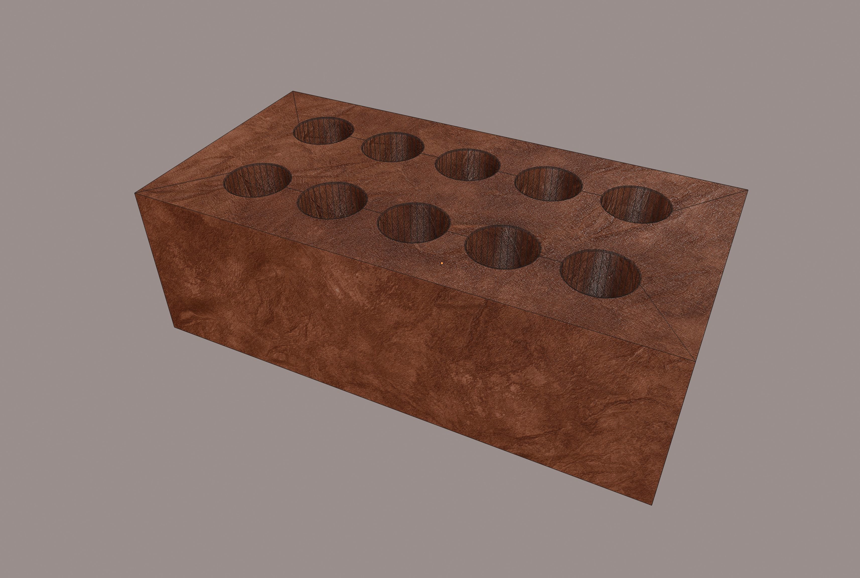 Brick Low-poly 3D model_8