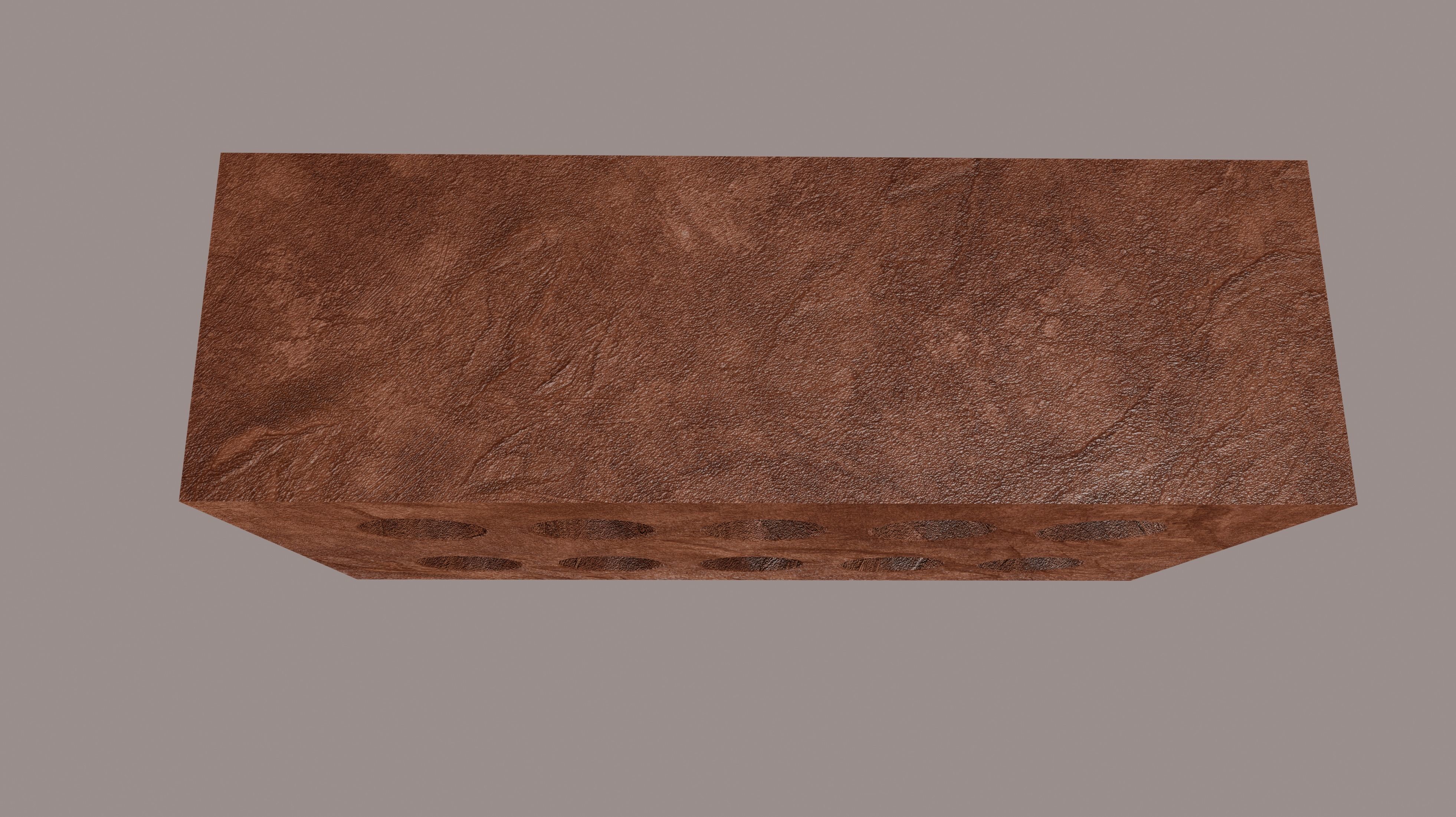 Brick Low-poly 3D model_3