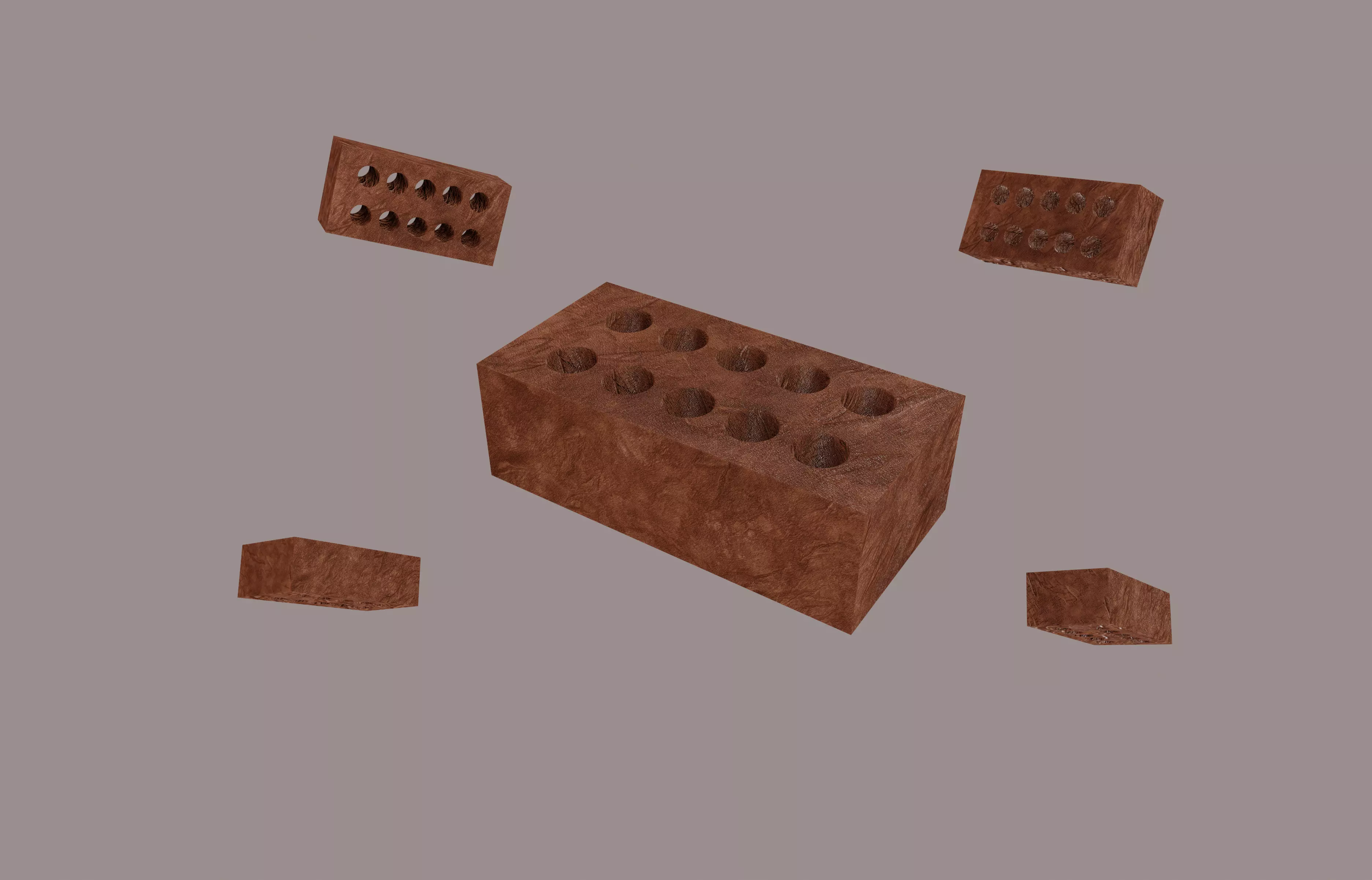 Brick Low-poly 3D model_0