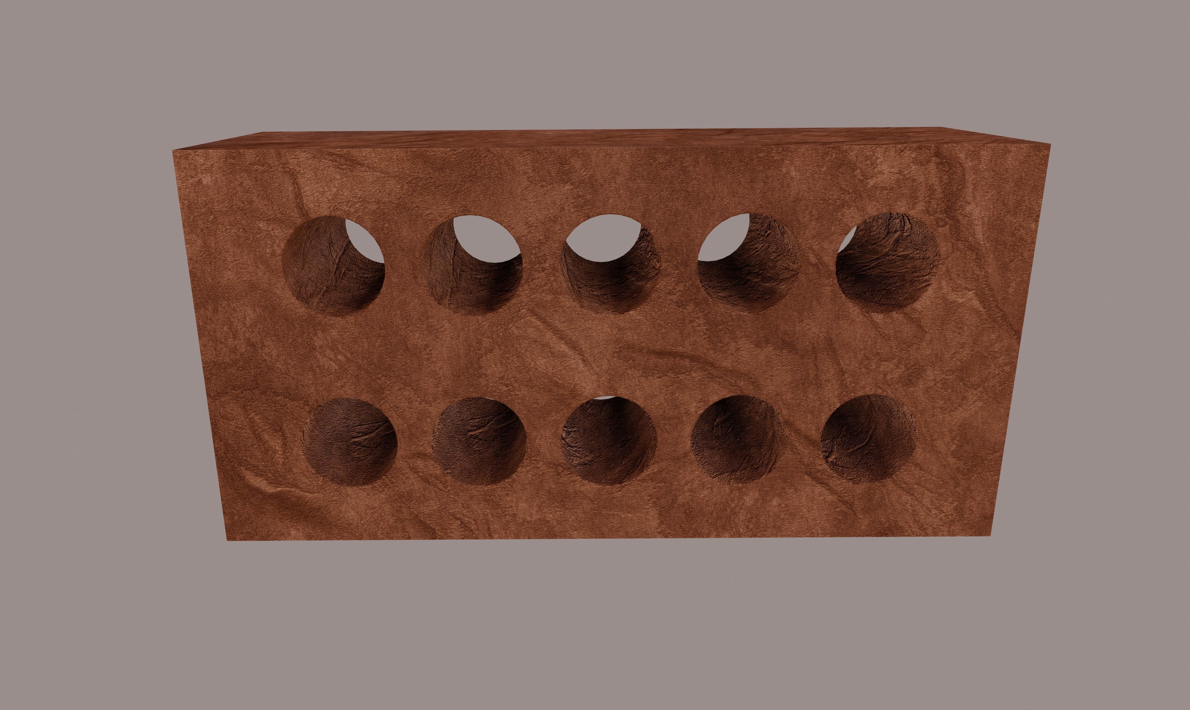 Brick Low-poly 3D model_4