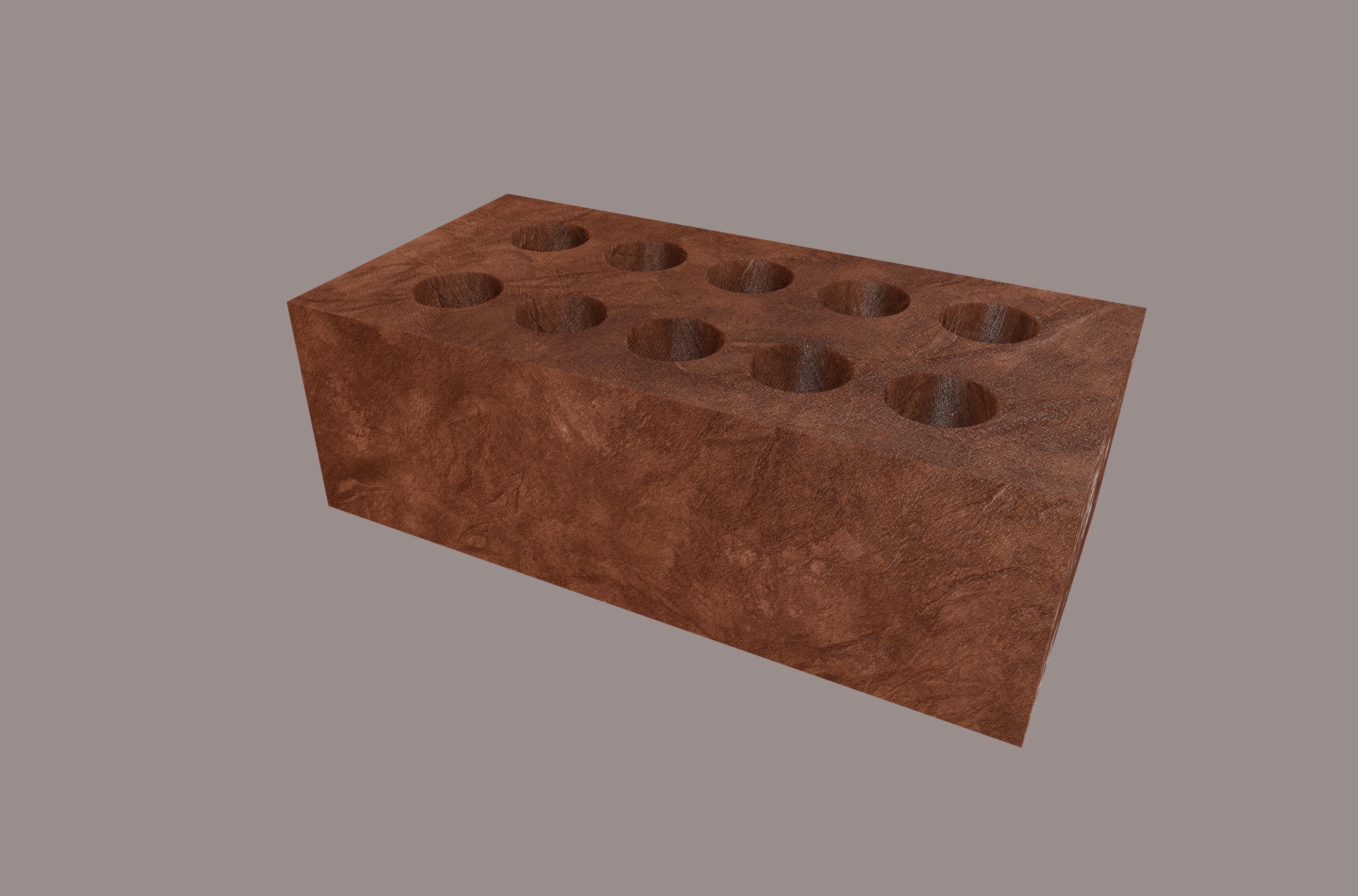 Brick Low-poly 3D model_1
