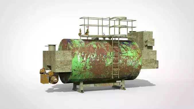 Commercial Gas Oil water heater 3D model