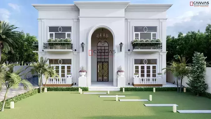 3D Classic Villa Day and Night views Lumion 10 - 3ds max