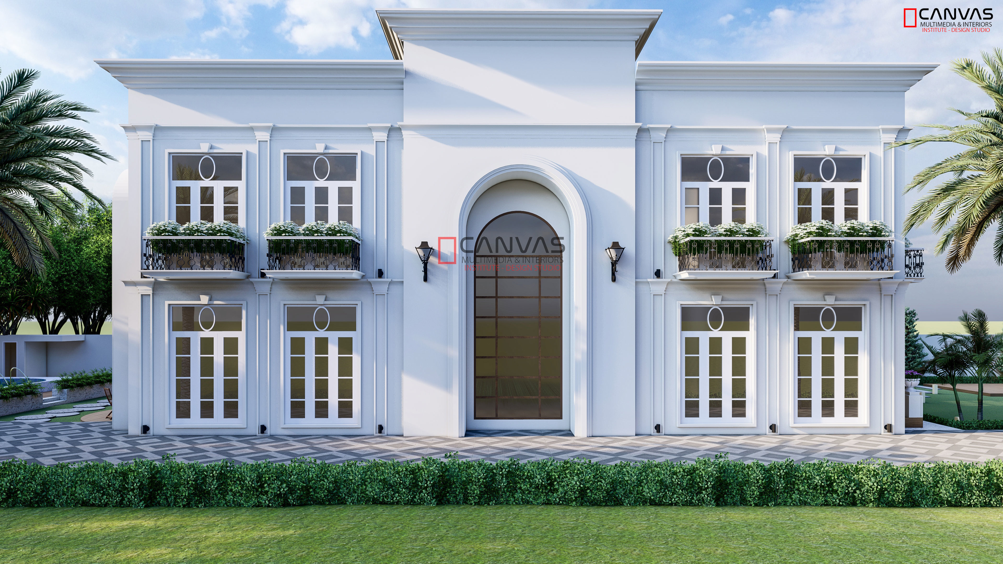 3D Classic Villa Day and Night views Lumion 10 - 3ds max 3D model_4