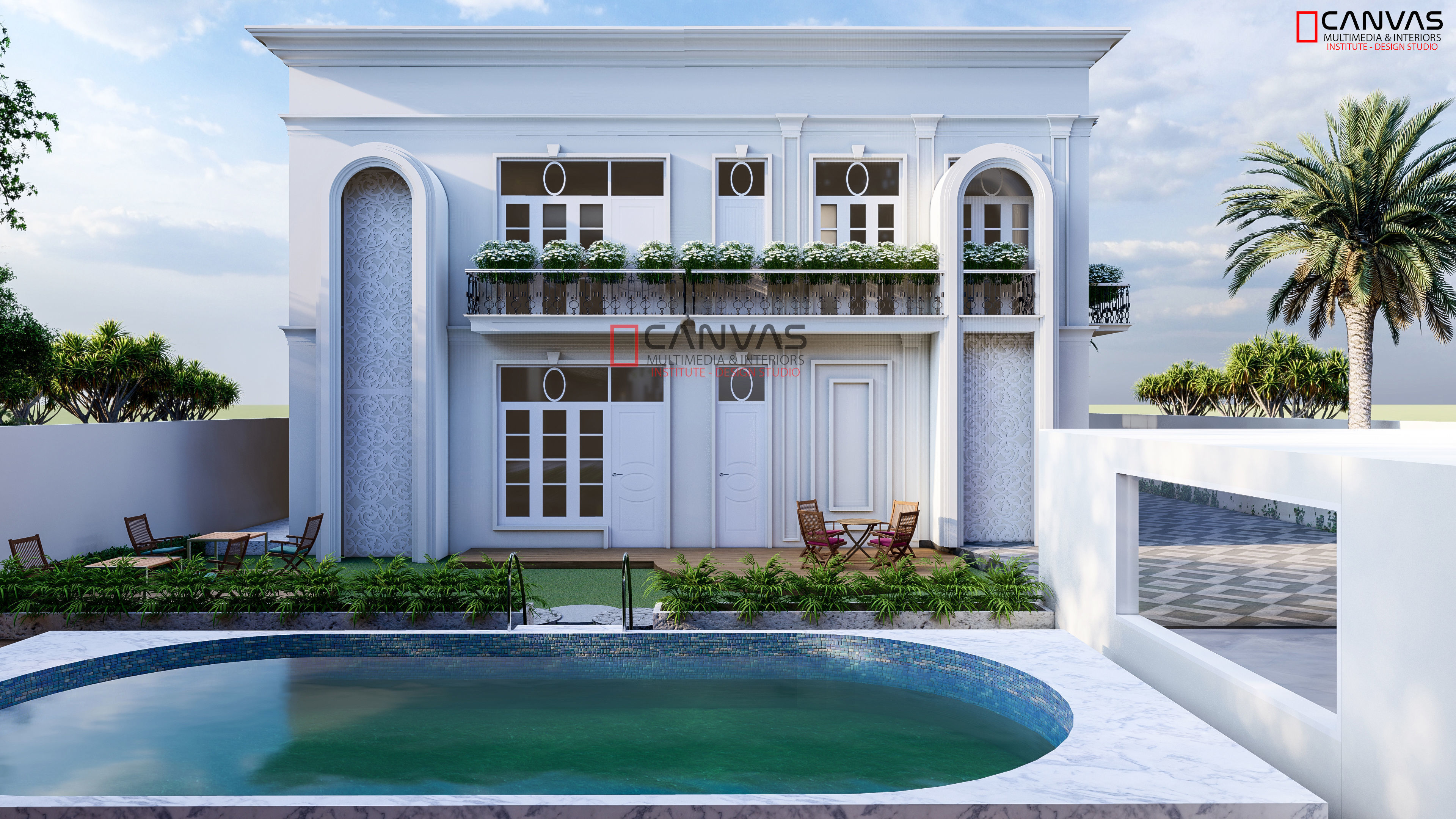 3D Classic Villa Day and Night views Lumion 10 - 3ds max 3D model_5