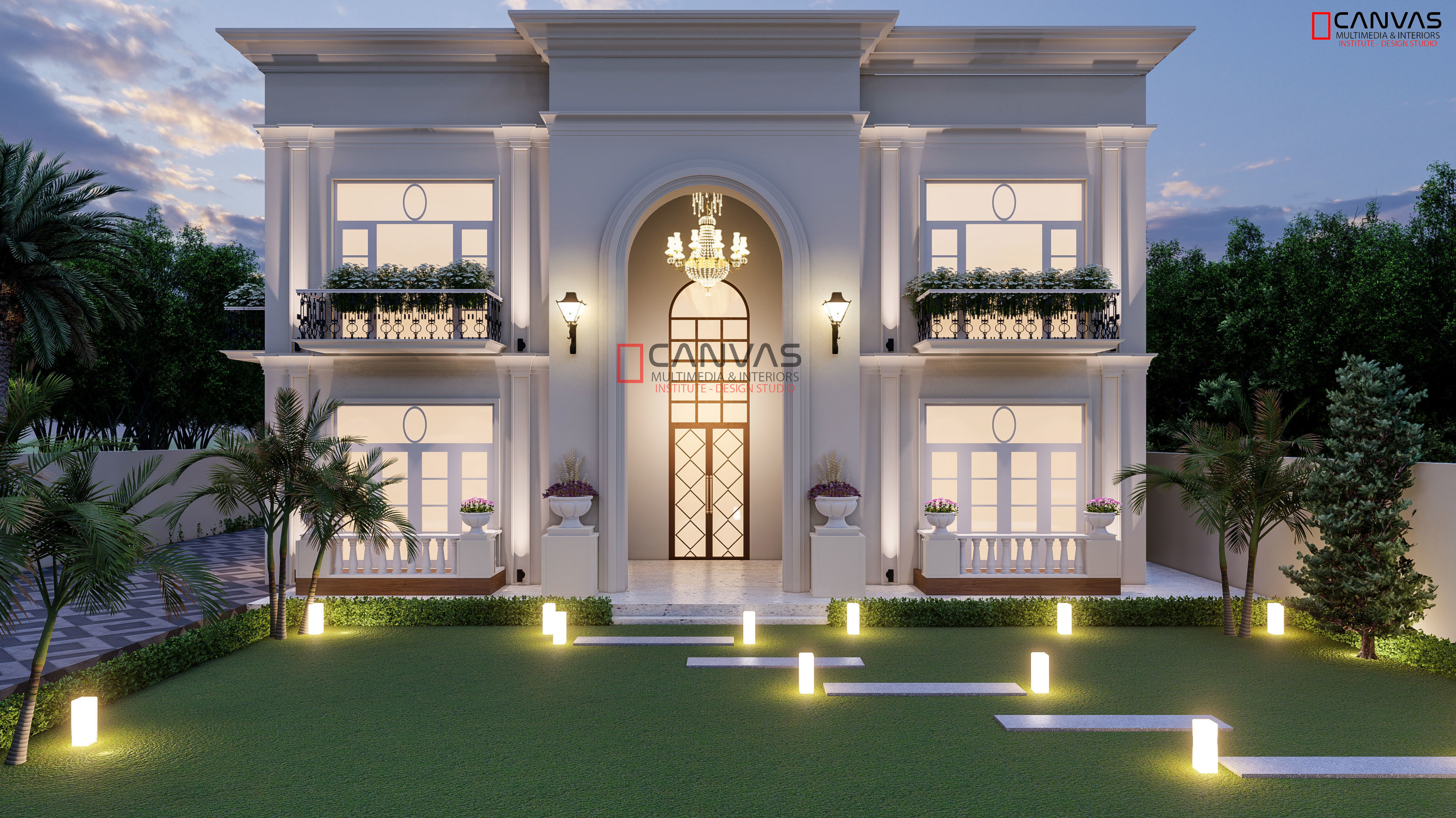3D Classic Villa Day and Night views Lumion 10 - 3ds max 3D model_1