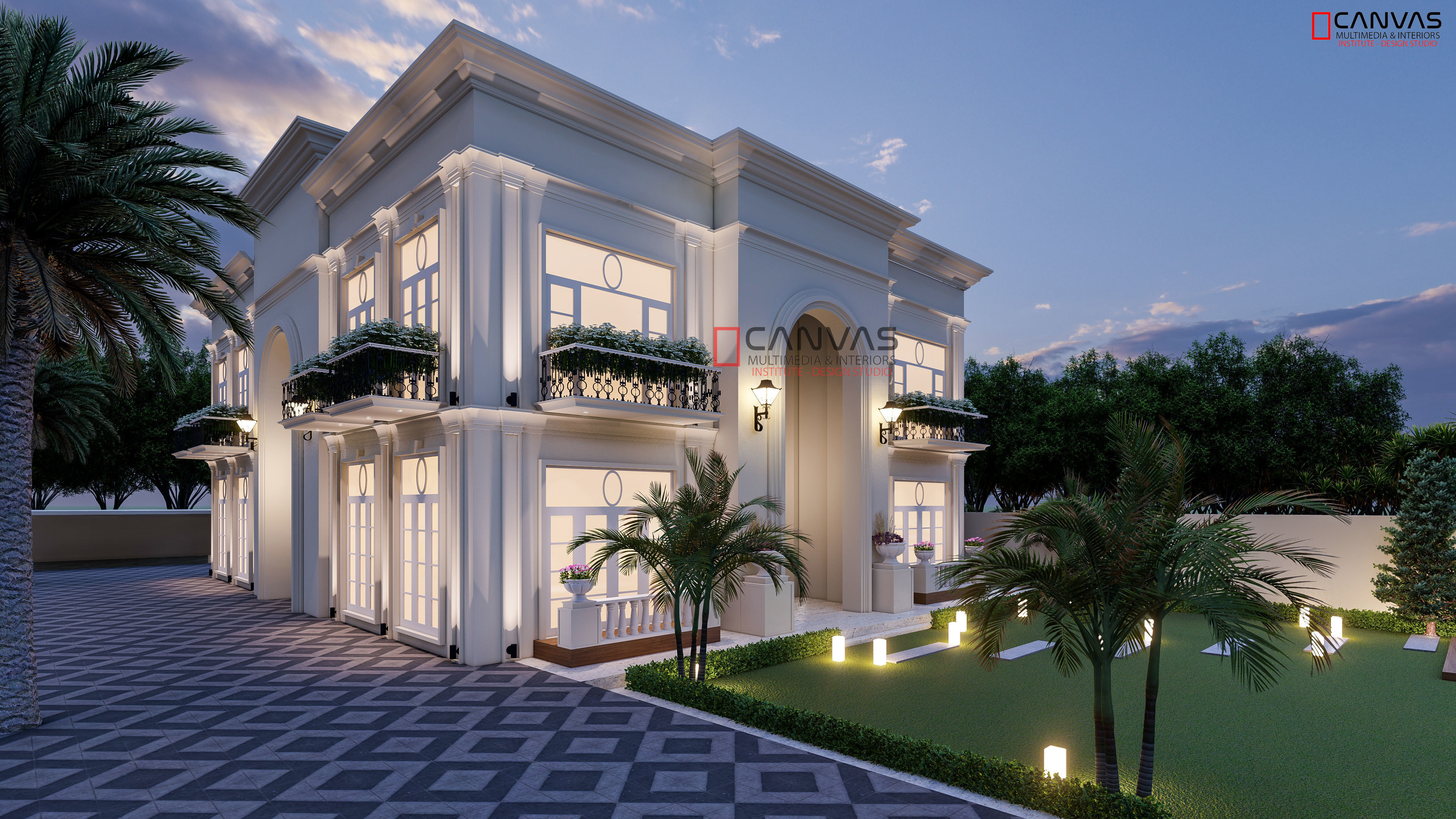 3D Classic Villa Day and Night views Lumion 10 - 3ds max 3D model_3