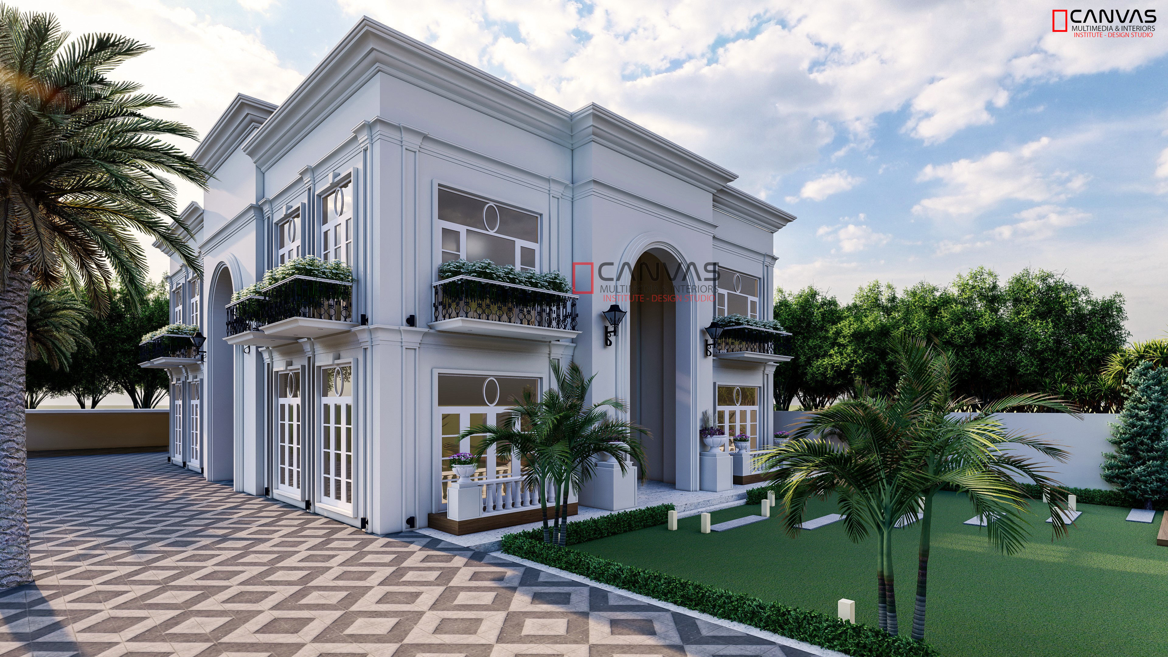 3D Classic Villa Day and Night views Lumion 10 - 3ds max 3D model_2