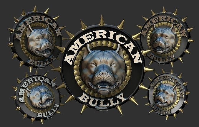 American Bully Head 3D print model