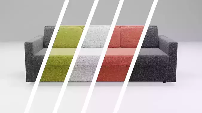 Low poly Sofa simpe and modern design