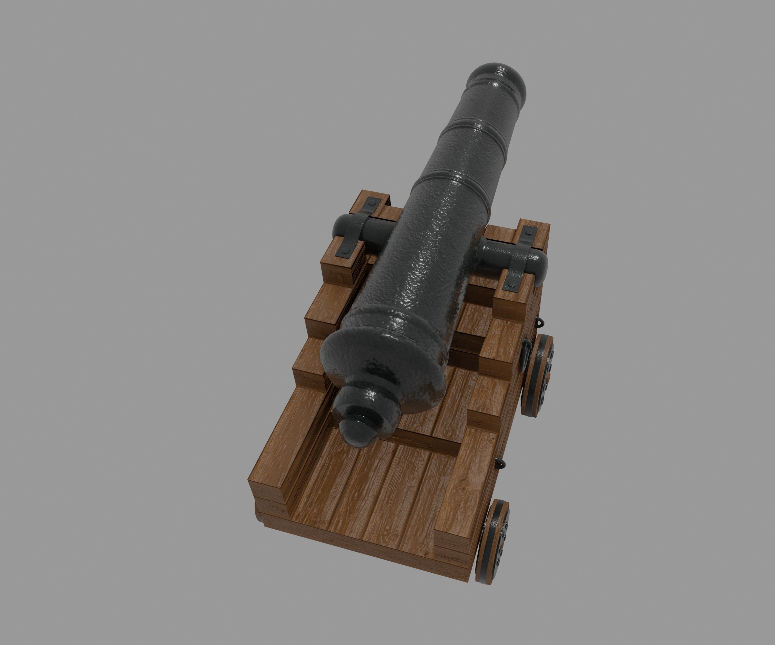 Pirate Cannon 3D model_5