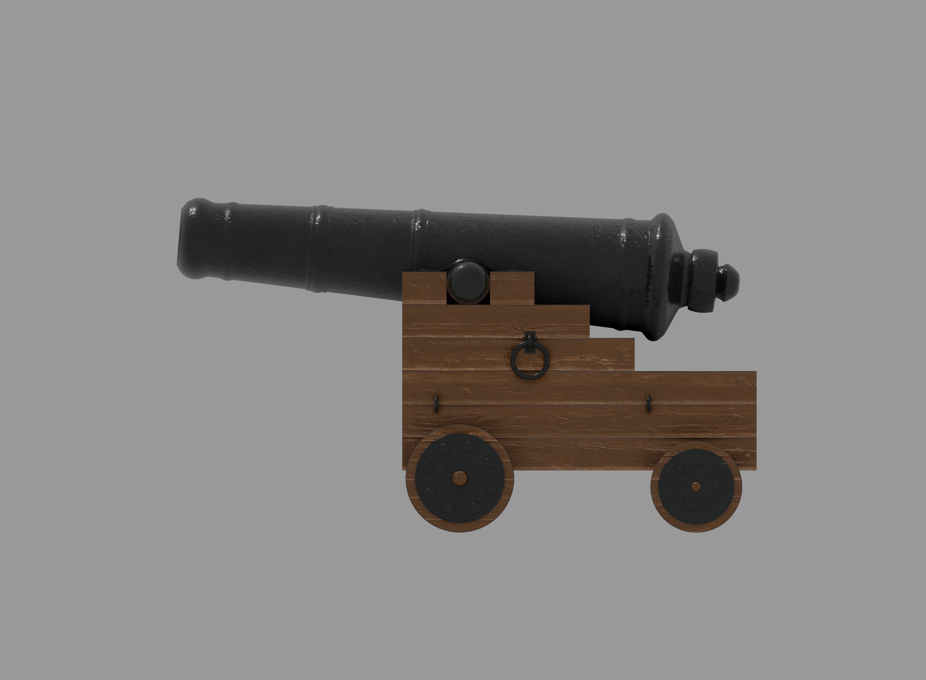 Pirate Cannon 3D model_7