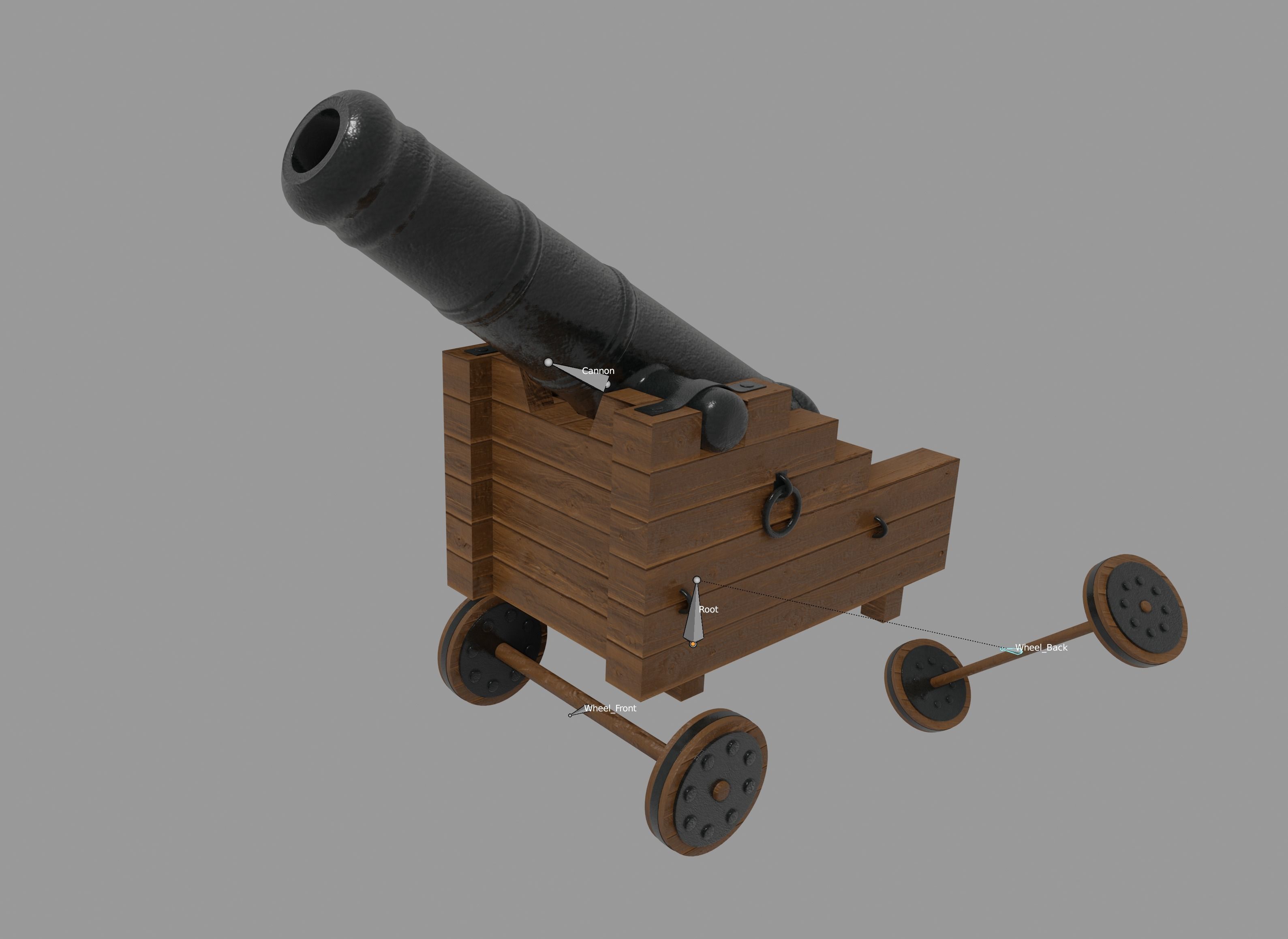 Pirate Cannon 3D model_12