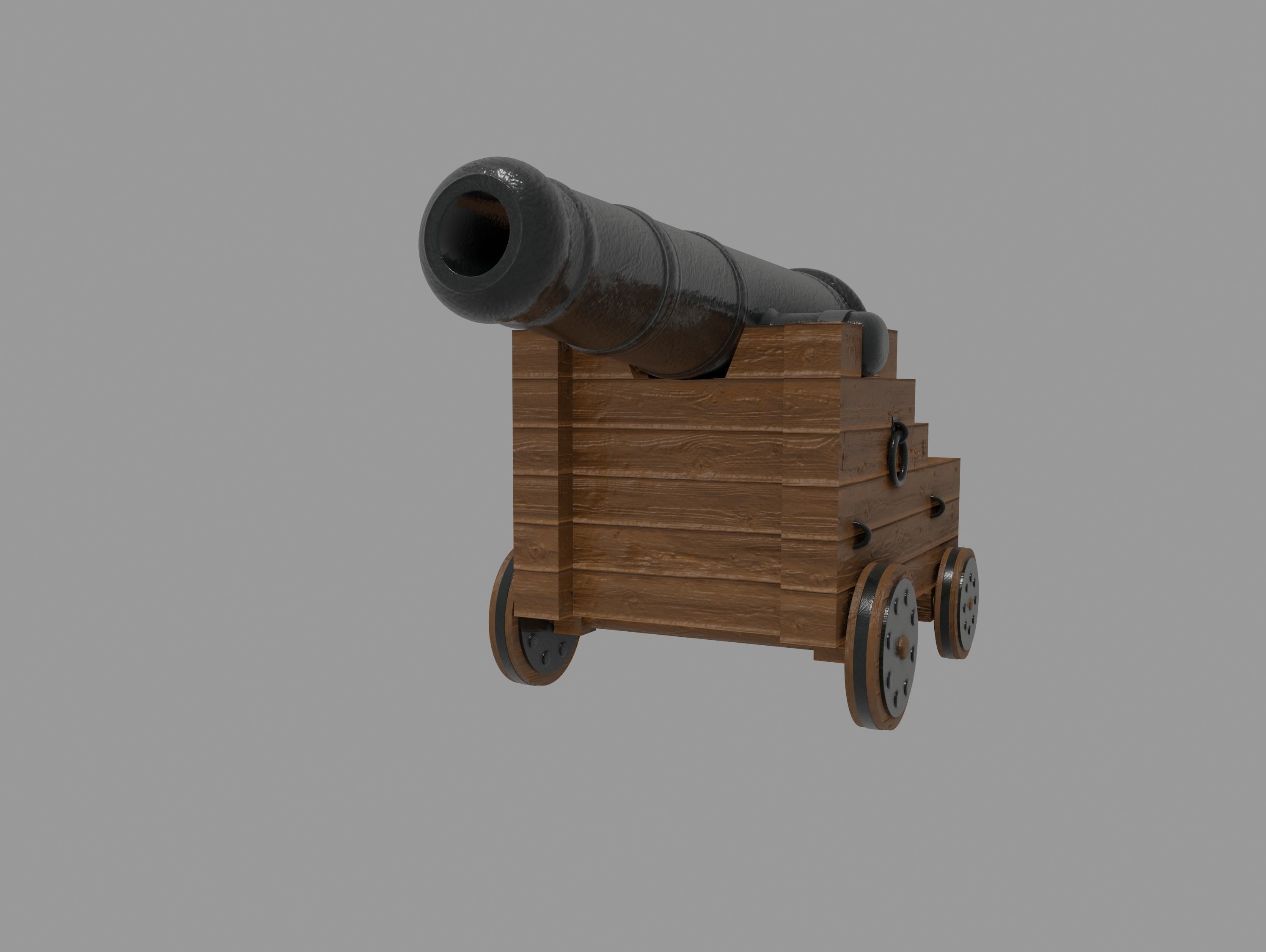 Pirate Cannon 3D model_1