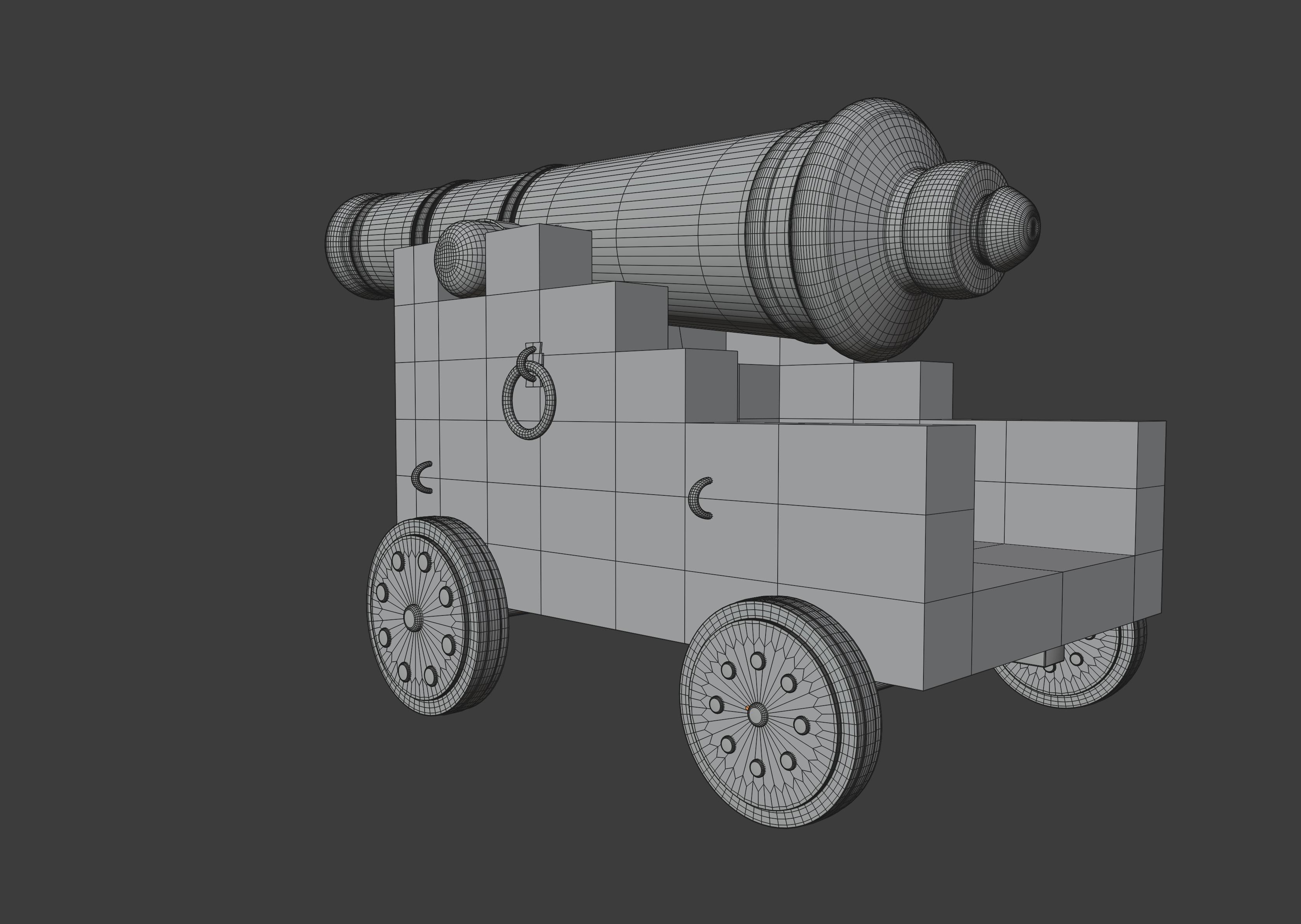 Pirate Cannon 3D model_16