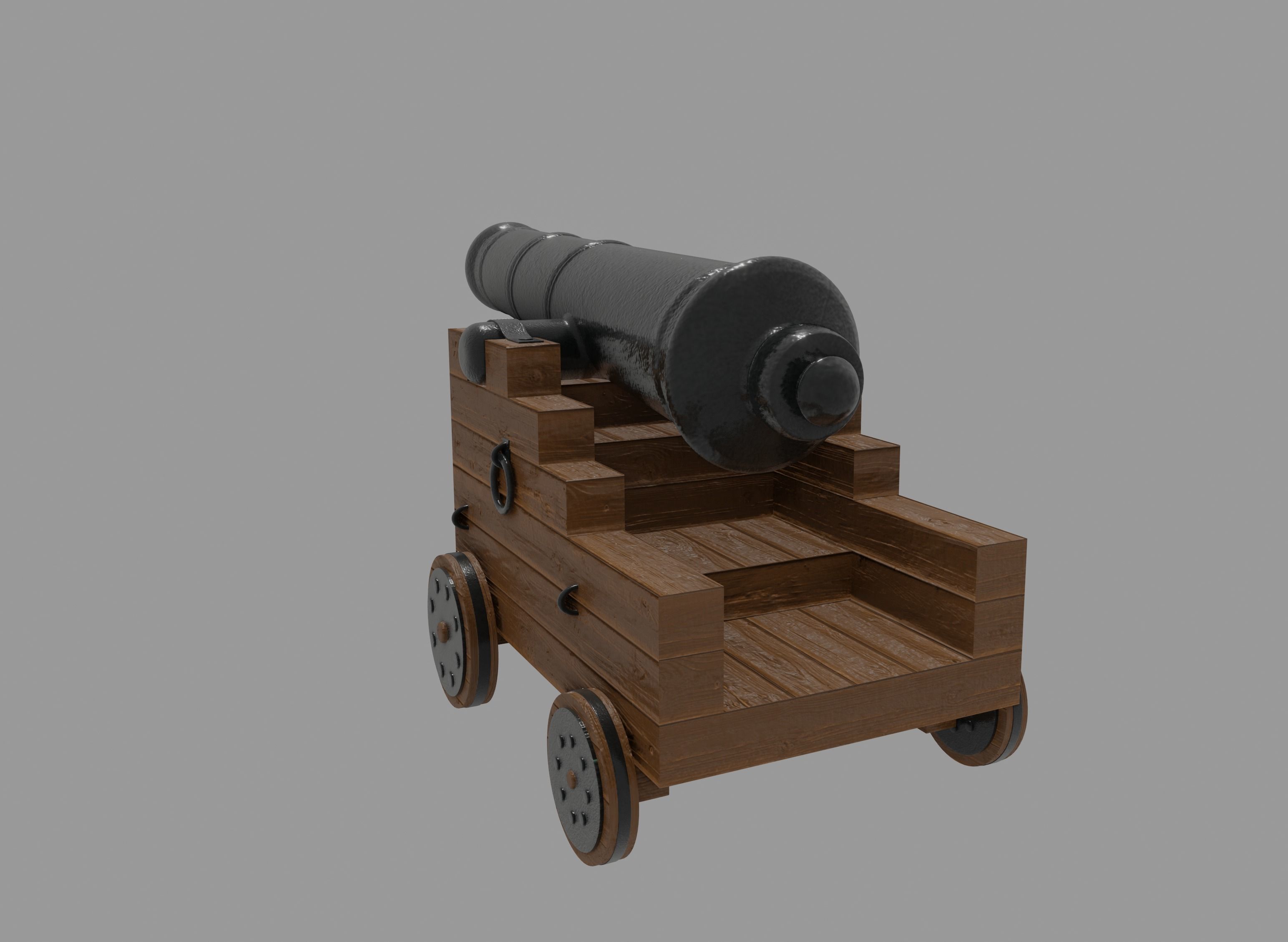Pirate Cannon 3D model_4