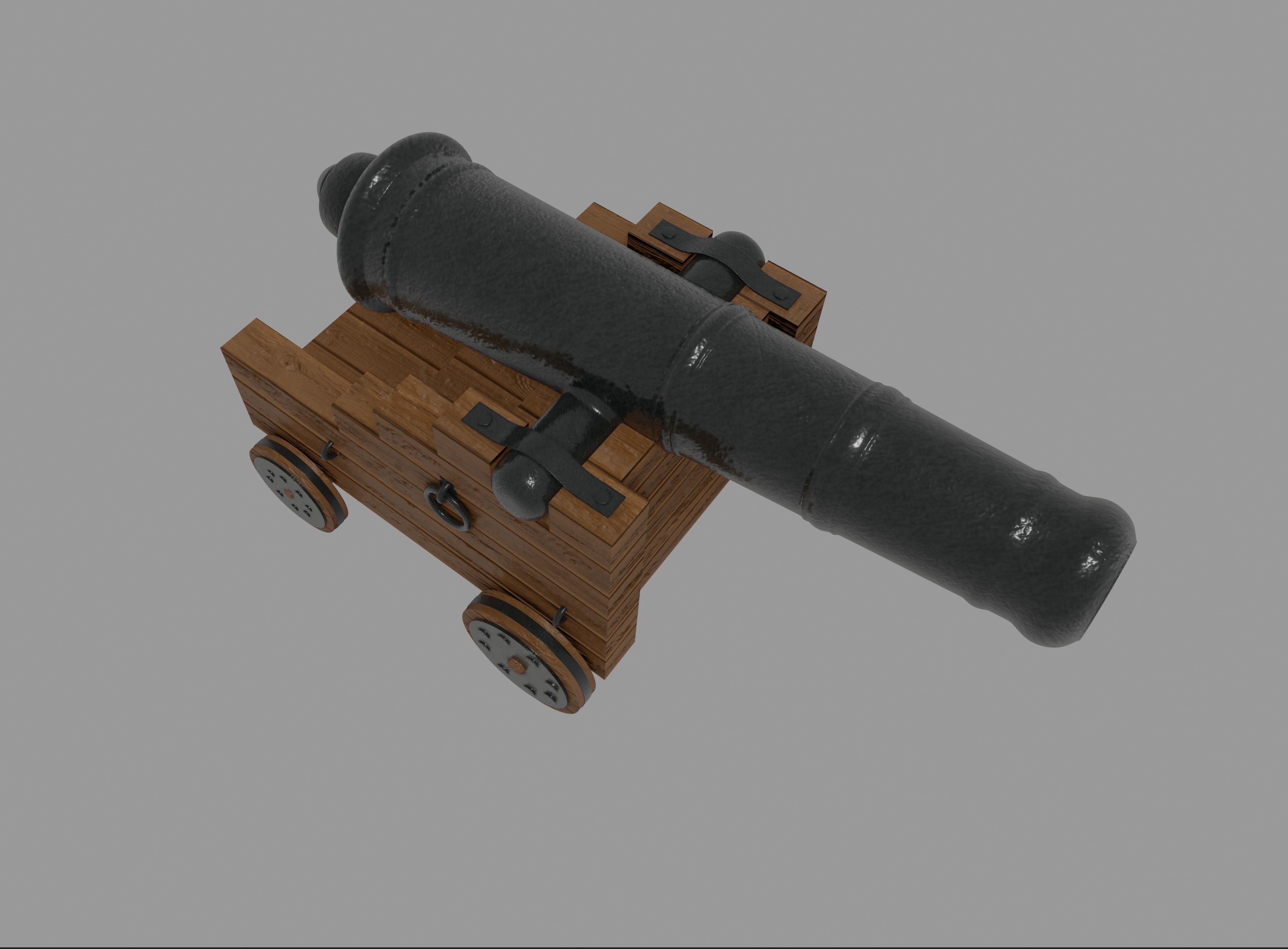 Pirate Cannon 3D model_9