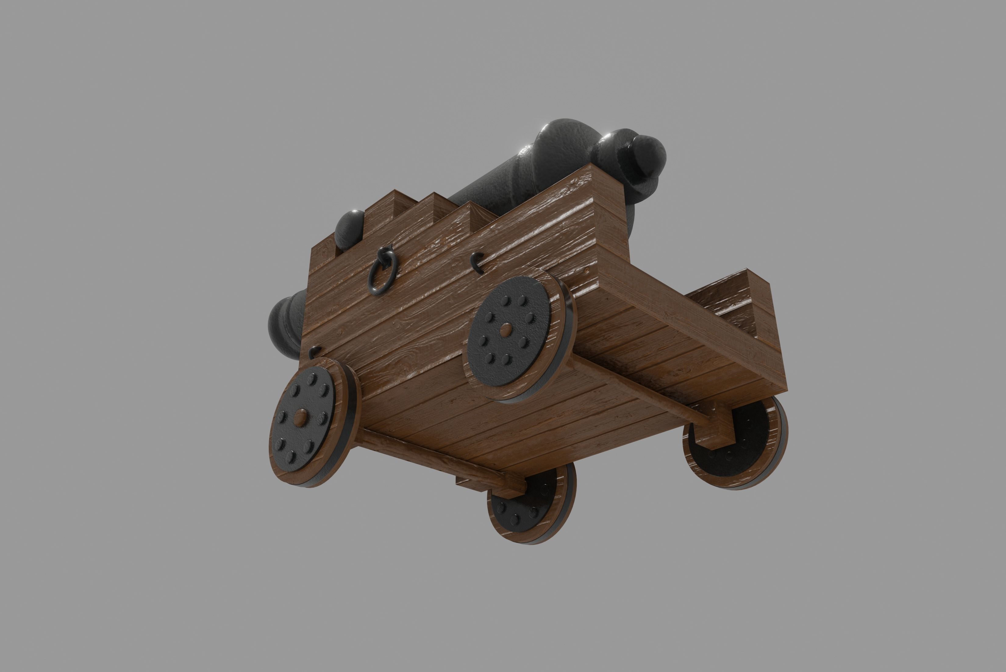 Pirate Cannon 3D model_3