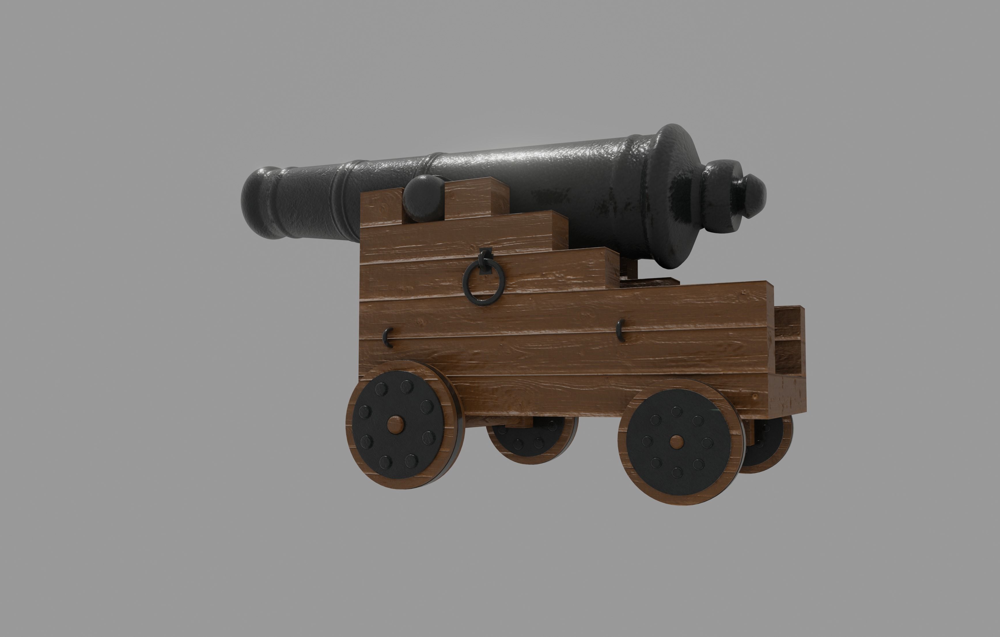 Pirate Cannon 3D model_2