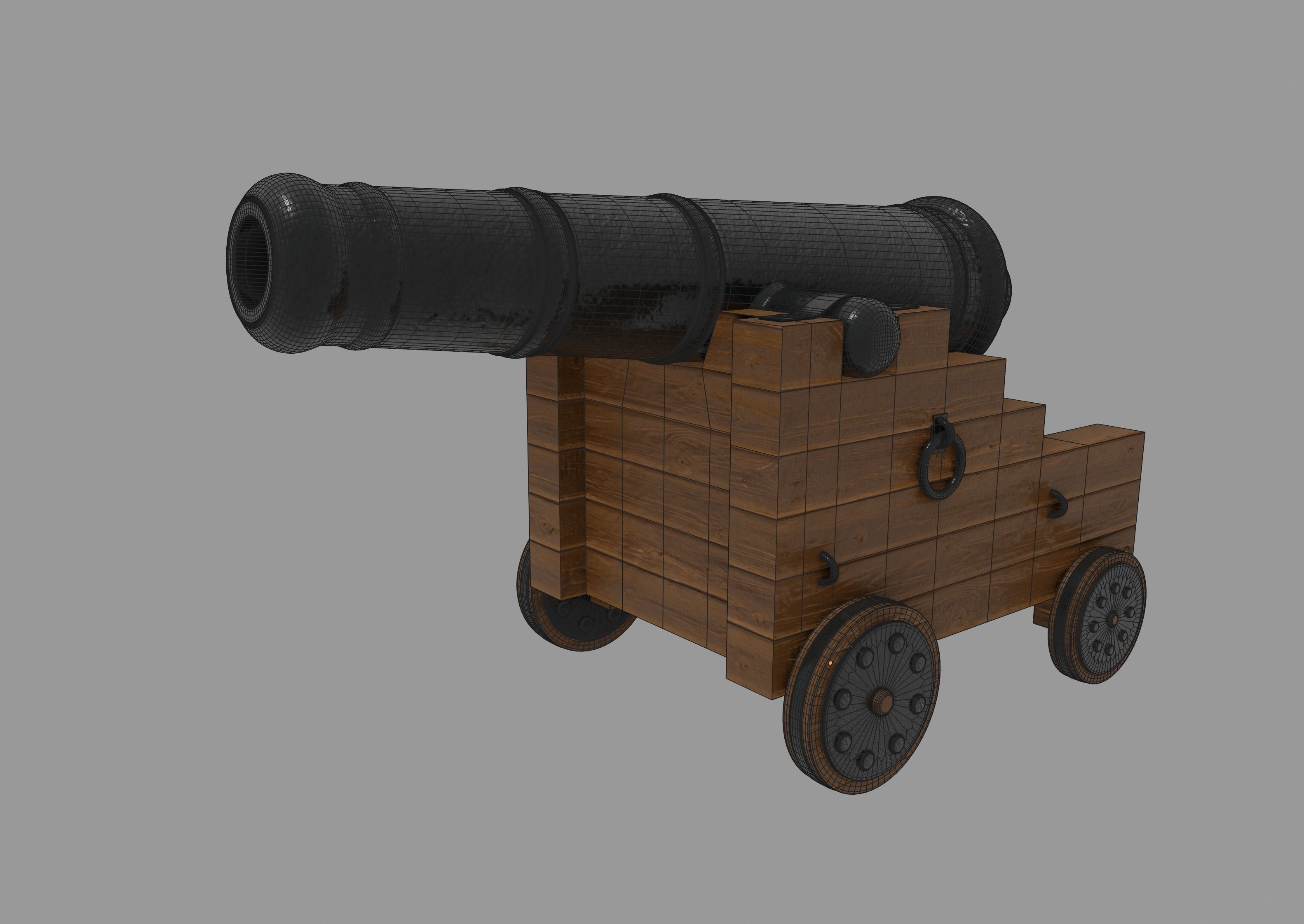 Pirate Cannon 3D model_14